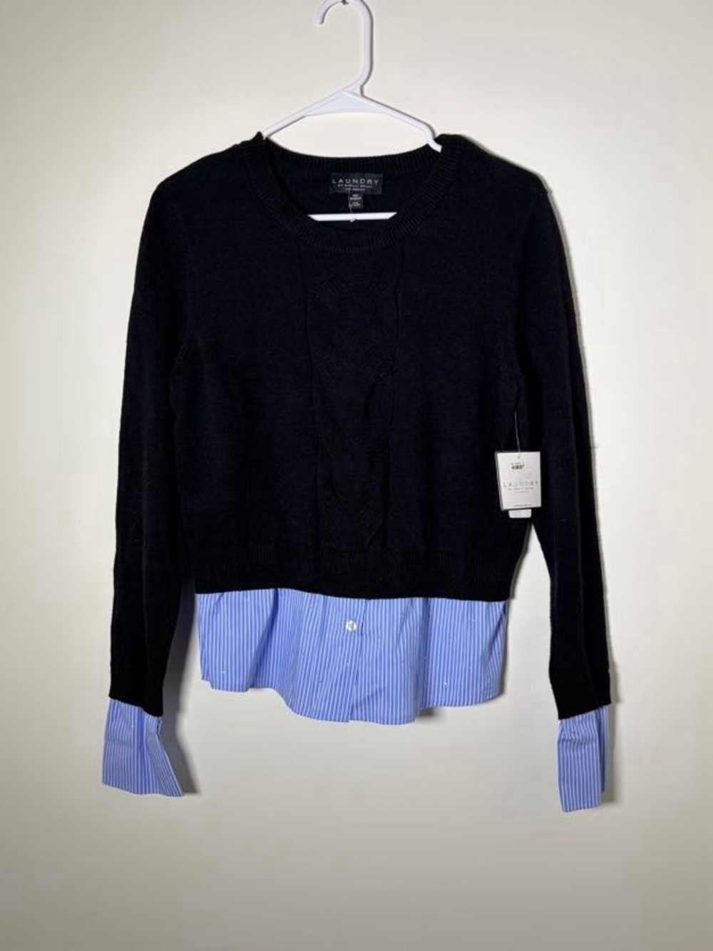 Laundry By Shelli Segal Black Knit Crewneck Sweater Women’s XS